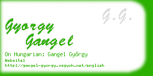 gyorgy gangel business card