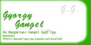 gyorgy gangel business card